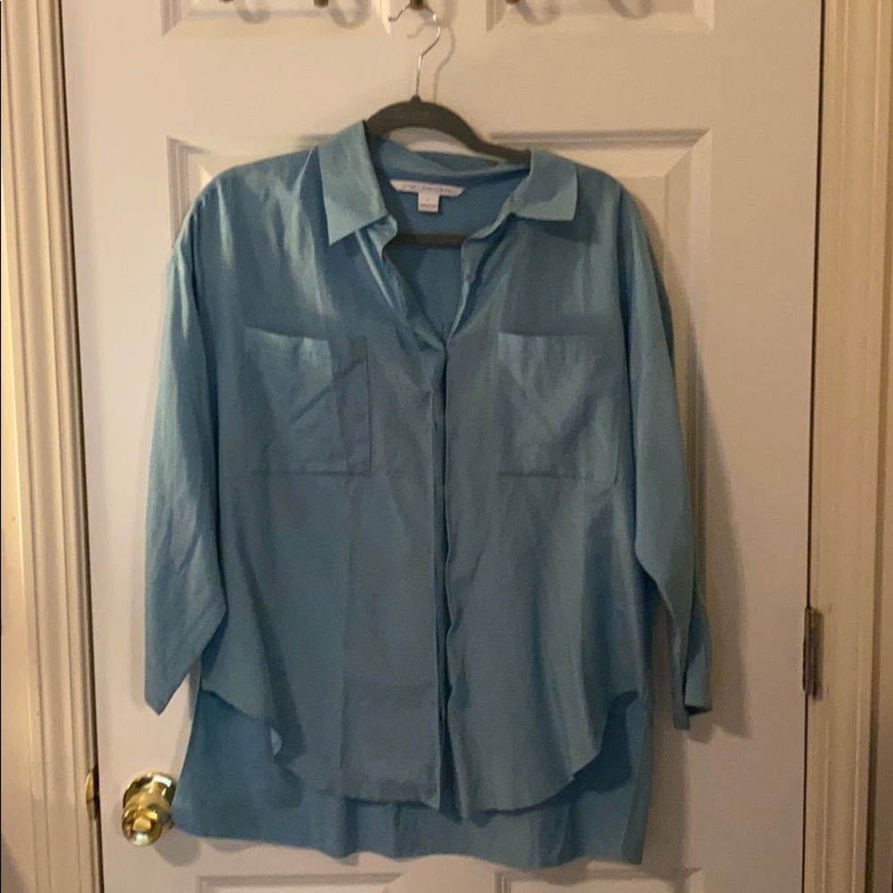 silk cotton mix top